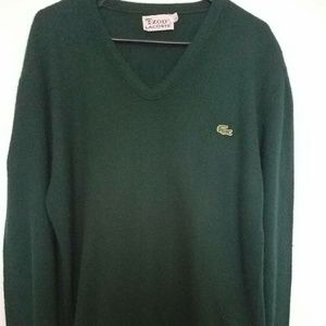 Vintage Izod Lacoste V Neck Sweater Sz L